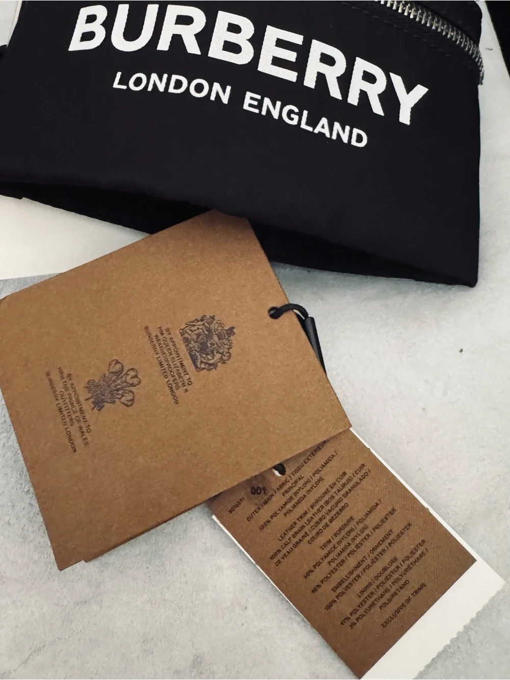Burberry black nylon